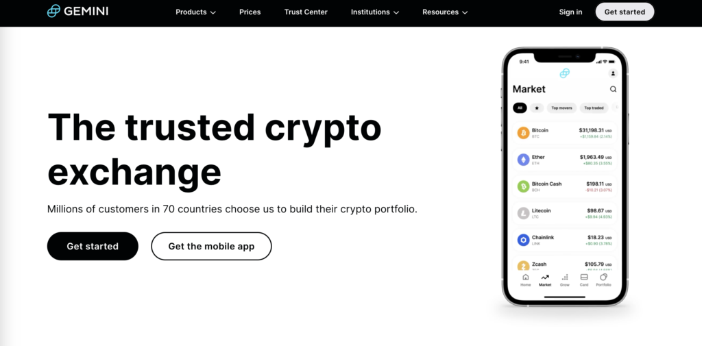 Gemini, a highly-regulated and user-friendly best cryptocurrency exchange for US customers